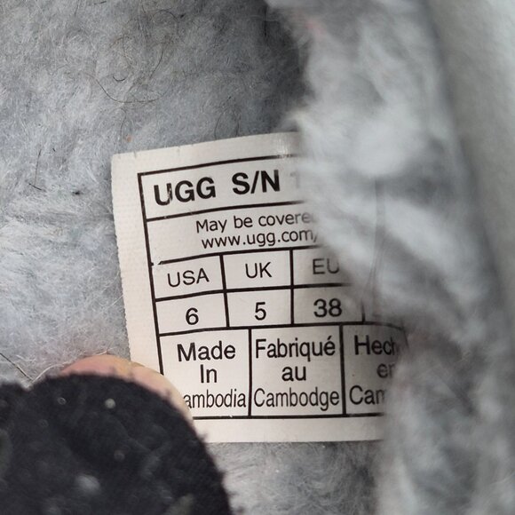 UGG Tasman slippers shoes light blue suede women's size 7 EU 38 big kids size 6 - Picture 7 of 7